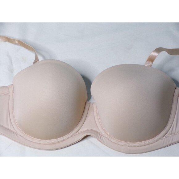 🆕WACOAL Red Carpet Strapless Convertible Underwire Bra 32DDD Nude Beige #854119 - Picture 10 of 12